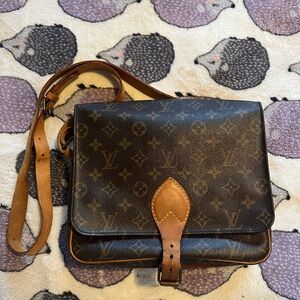 Louis Vuitton Brown Cartouchiere GM Monogram Messenger Bag